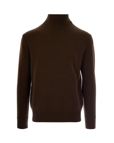 Paolo Pecora Men's Wool Turtleneck Sweater In Castoro