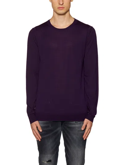 Paolo Pecora Blue-colored 1-thread Merino Sweater In Black
