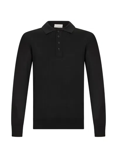 Paolo Pecora Merino-wool Polo Shirt In Black