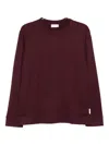 Paolo Pecora Modal Knit Eggplant Color T-shirt In Burgundy