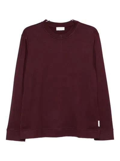PAOLO PECORA PAOLO PECORA MODAL KNIT EGGPLANT COLOR T-SHIRT