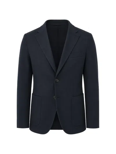 Paolo Pecora Notch-lapel Long-sleeve Blazer In Blue