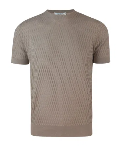 Paolo Pecora Open-necked Black Shirt In Gray