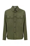 Paolo Pecora Overshirt In Mixed Cotton Fabric In Kaki