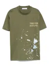 Paolo Pecora Paint Splatter-detail T-shirt In Green