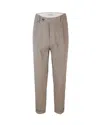 Paolo Pecora Beige Trousers With Pleats In 2938