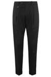 Paolo Pecora Relaxed Fit Chinos With Ankle Cuffs In Nero