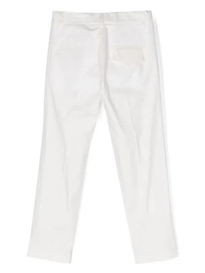 Paolo Pecora Kids' Pantaloni Chino In White