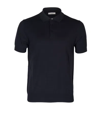 Paolo Pecora Blue Polo T-shirt In Black