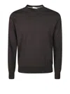 Paolo Pecora Round-neck Wool Sweater In Burgundy