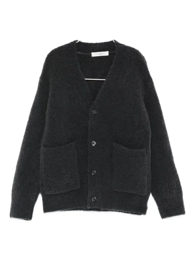 Paolo Pecora Kids' Patch-pocket Button Cardigan In Black