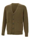 Paolo Pecora Patch-pocket Buttoned Cardigan In Green