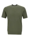 Paolo Pecora Patterned-jacquard T-shirt In Green