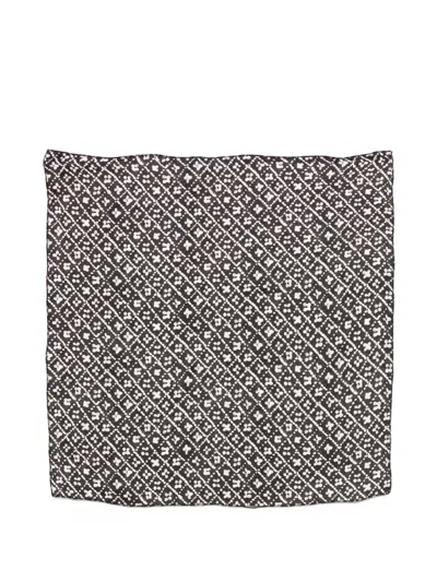 Paolo Pecora Kids' Patterned Scarf In Gray
