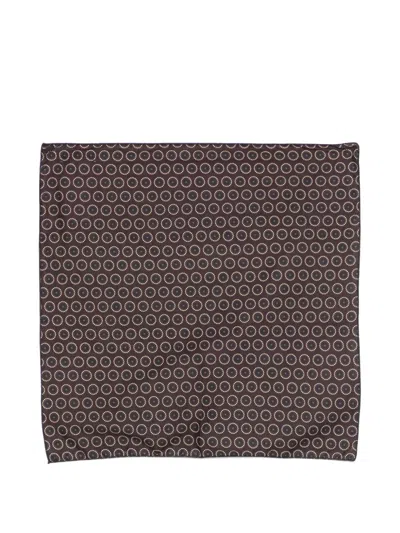 Paolo Pecora Kids' Patterned Scarf In Brown
