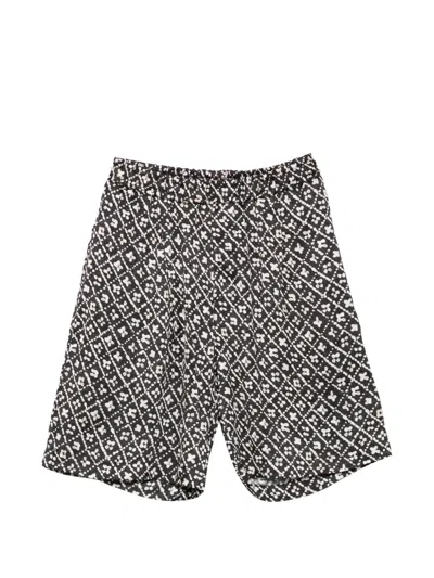 Paolo Pecora Kids' Patterned Shorts In Black
