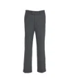 Paolo Pecora Straight-cut Grey Chinos With Mid-rise Fit And Practical Pockets In Gray