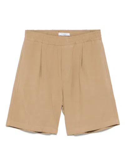 Paolo Pecora Pleat-detail Shorts In 中性色