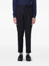 Paolo Pecora Pleat-detail Tapered Trousers In Black
