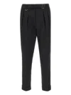 Paolo Pecora Pleated Belted Trousers In Blue