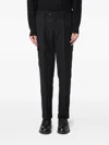 Paolo Pecora Pleated Cargo Trousers In Black
