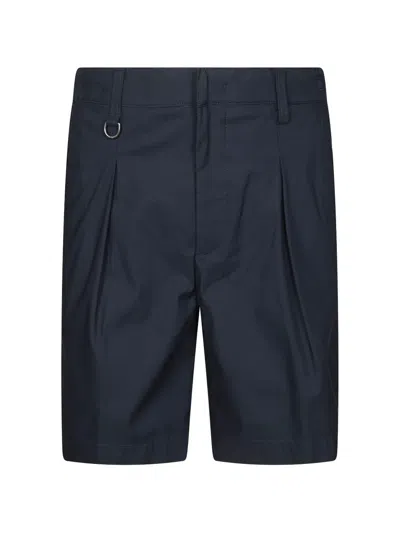 Paolo Pecora Pleated D-ring Shorts In Blue