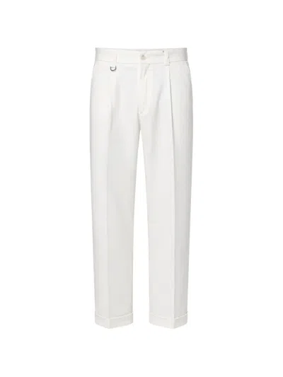 Paolo Pecora Pleated D-ring Trousers In White