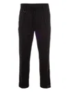 Paolo Pecora Pleated-front Drawstring-waist Trousers In Black