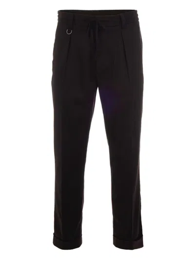 PAOLO PECORA PLEATED-FRONT DRAWSTRING-WAIST TROUSERS