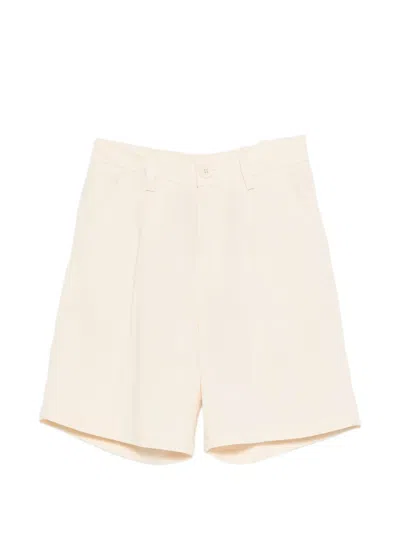Paolo Pecora Kids' Pleated Tailored Shorts In Neutral