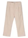 Paolo Pecora Linen-blend Tapered Trousers In Neutrals