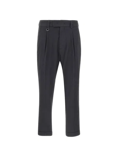 Paolo Pecora Pleated Turned-up Trousers In Gray
