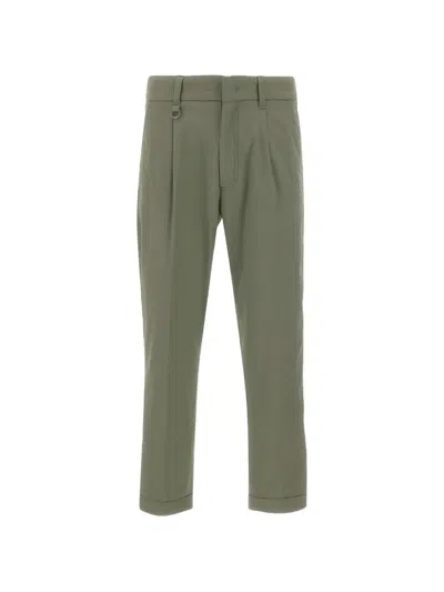 Paolo Pecora Pleated Turned-up Trousers In Green