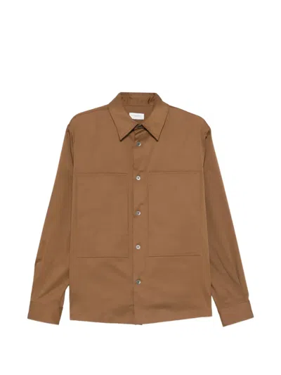 Paolo Pecora Shirt With Pocket In Brown