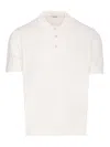 Paolo Pecora White Extra Fine Knit Polo In White