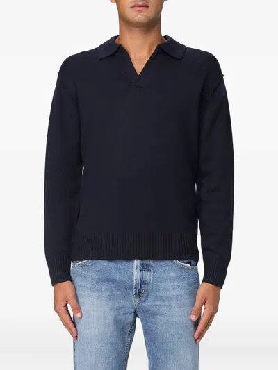 PAOLO PECORA POLO-COLLAR JUMPER