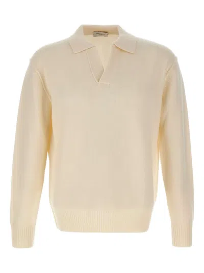 Paolo Pecora Polo-collar Sweater In Neutral