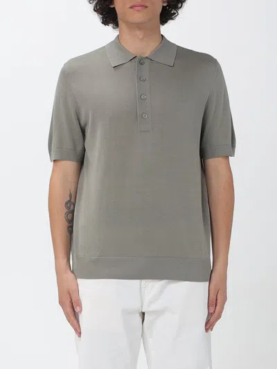 Paolo Pecora Cotton And Silk Knit Polo Shirt In Green