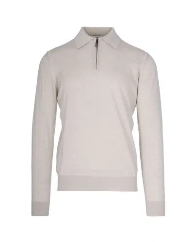 Paolo Pecora Polo In Lana Vergine Bianco Panna In White