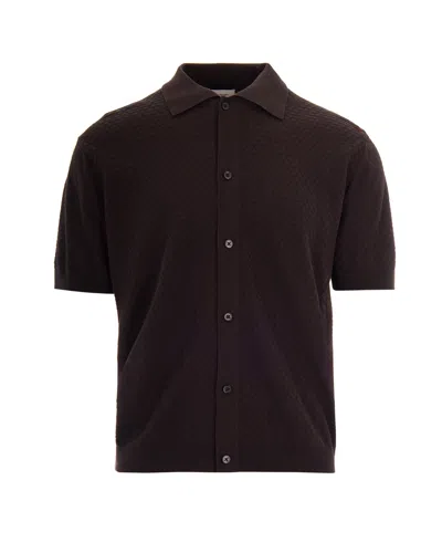 Paolo Pecora Polo In Maglia Marrone In Brown