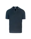Paolo Pecora Black Cotton Polo In Black
