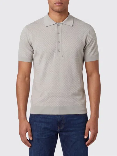 Paolo Pecora Micro-jacquard Polo Shirt In Animal Print