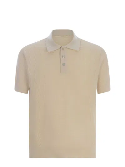 Paolo Pecora Polo Shirt  In Beige