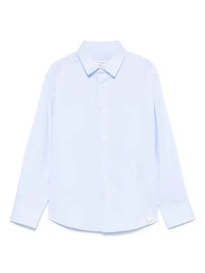 Paolo Pecora Kids' Poplin Shirt In Light Blue