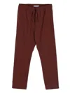 Paolo Pecora Poplin Stretch-cotton Trousers In Red