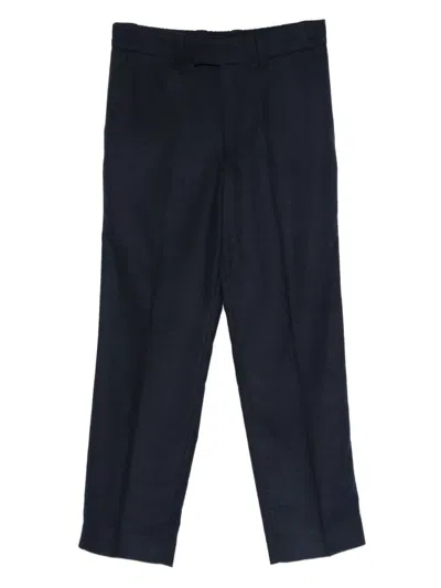PAOLO PECORA PRESSED-CREASE TROUSERS