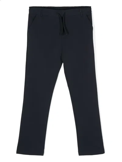 Paolo Pecora Kids' Pressed-crease Trousers In Blue