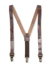 Paolo Pecora Raw-cut Edge Leather Braces In Brown