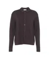 Paolo Pecora Refined Knit Shirt With Full Button Closure In Brown