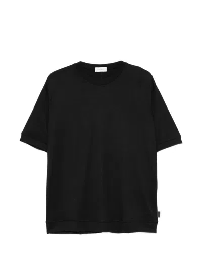 Paolo Pecora Ribbed Hem T-shirt In Black